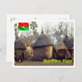 Burkina Faso - Traditionele huizen - Briefkaart (Voorkant / Achterkant)