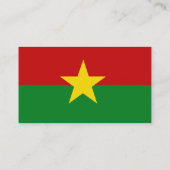 Burkina Faso Visitekaartje (Achterkant)