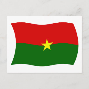 Burkina Faso Vlag Ansichtkaart Briefkaart