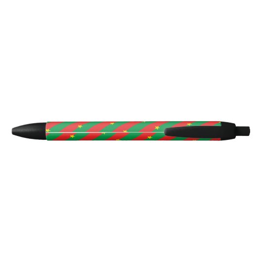 Burkina Faso vlag balpen Zwarte Inkt Pen (Achterkant)