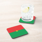 Burkina Faso vlag Bier Onderzetter (Rechterzijde)