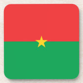 Burkina Faso vlag Bier Onderzetter (Voorkant)