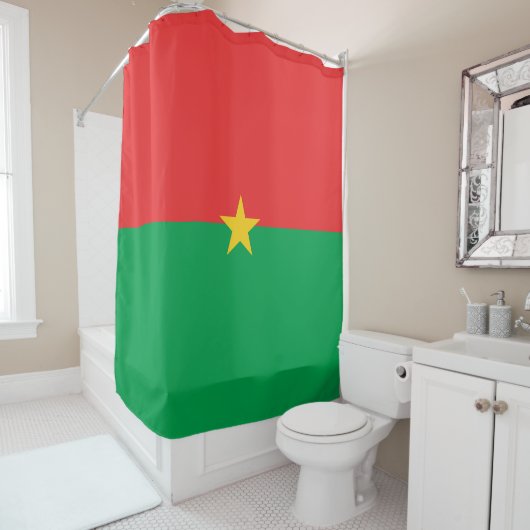 Burkina Faso vlag Douchegordijn (In situ)