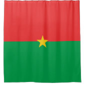 Burkina Faso vlag Douchegordijn (Voorkant)