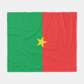 Burkina Faso vlag Fleece Deken (Voorkant (Horizontaal))