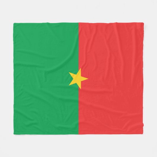 Burkina Faso vlag Fleece Deken (Voorkant (Horizontaal))