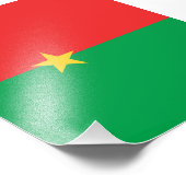 Burkina Faso vlag Foto Afdruk (Hoek)