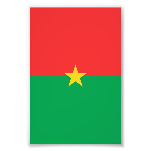 Burkina Faso vlag Foto Afdruk (Voorkant)