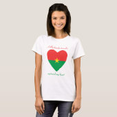 Burkina Faso Vlag Hartendief T-Shirt (Voorkant volledig)