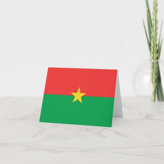 Burkina Faso Vlag Notitiekaart (Voorkant)