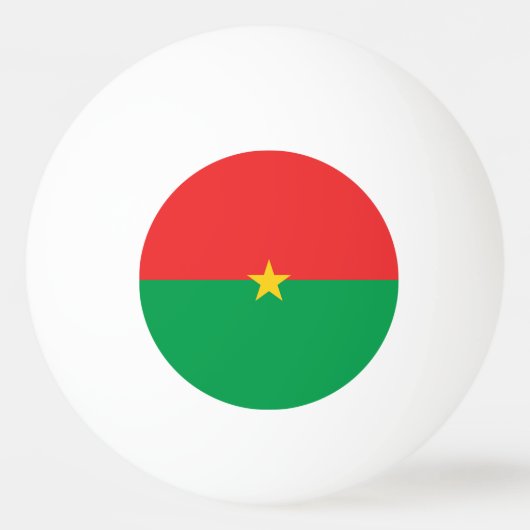 Burkina Faso vlag Pingpongbal (Voorkant)