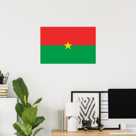 Burkina Faso vlag Poster