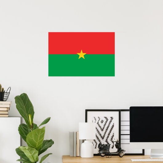 Burkina Faso vlag Poster (Thuiskantoor)