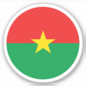Burkina Faso Vlag Ronde Sticker (Voorkant)