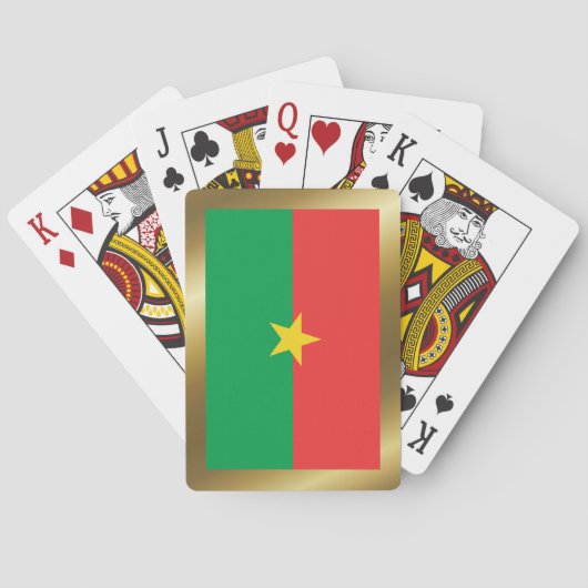 Burkina Faso Vlag Speelkaarten (Achterkant)