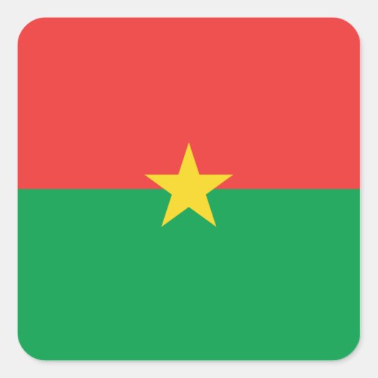Burkina Faso Vlag Sticker (Voorkant)