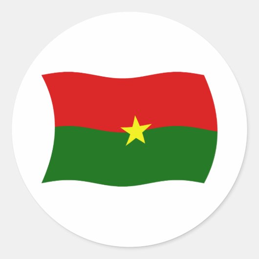 Burkina Faso Vlag Sticker (Voorkant)
