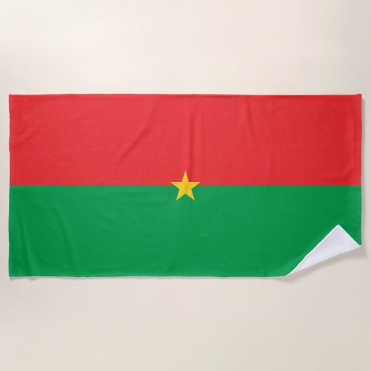 Burkina Faso vlag Strandlaken (Voorkant)