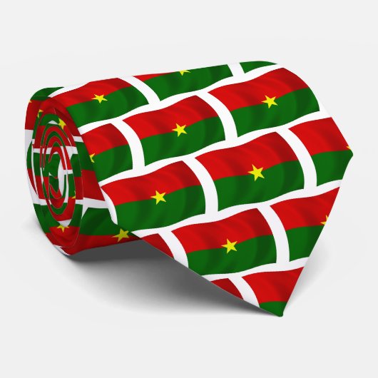 Burkina Faso Vlag Stropdas (Opgerold)