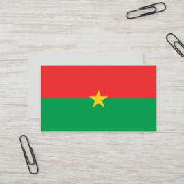 Burkina Faso vlag Visitekaartje