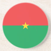 Burkina Faso vlag Zandsteen Onderzetter (Voorkant)