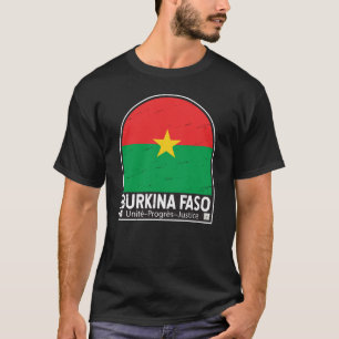 Burkina Faso Vlaggenembleem noodlijdende Vintage T-shirt