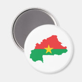 Burkina Faso Vlaggenkaart BF Magneet (Voorkant / Achterkant)