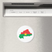 Burkina Faso Vlaggenkaart BF Magneet (Insitu (Vaatwasser))