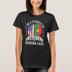 Burkinabe American Patriot Grown Flag Humor T-shirt