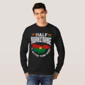 Burkinabe Burkina Faso Half Burkinabe Flag T-shirt (Voorkant volledig)