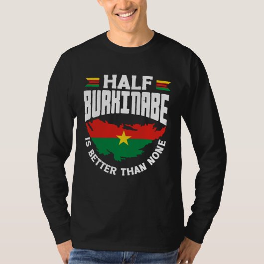Burkinabe Burkina Faso Half Burkinabe Flag T-shirt (Voorkant)