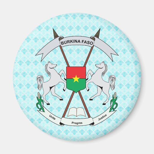 Burkinafaso-wapenschild detail magneet (Voorkant)