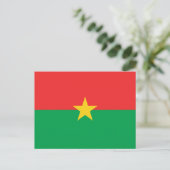 Burkinese vlag, vlag van Burkina Faso Briefkaart (Staand voorkant)