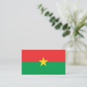 Burkinese vlag, vlag van Burkina Faso Visitekaartje (Staand voorkant)