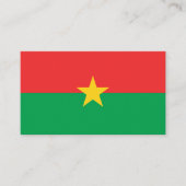 Burkinese vlag, vlag van Burkina Faso Visitekaartje (Voorkant)