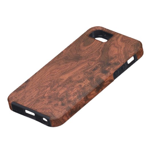Burl Mahogany Wood Texture Case-Mate iPhone Case (Onderkant)