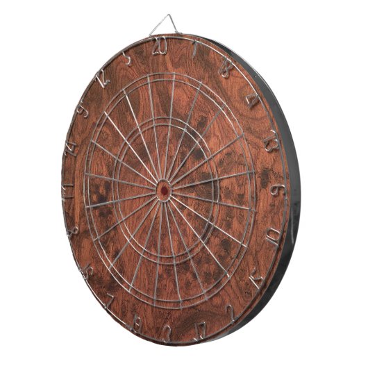 Burl Mahogany Wood Texture Dartbord (Voorkant Rechts)