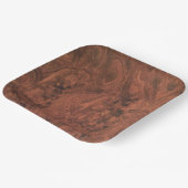 Burl Mahogany Wood Texture Papieren Bordje (Gebogen)