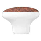 Burl Mahogany Wood Texture Print Keramische Knop (Zijkant)