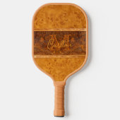 Burl Wood Grafisch Monogram Pickleball Paddle (Achterkant)
