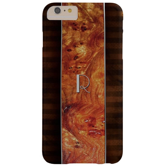 Burl Wood Let op iPhone 6 Plus Hoesje (Achterkant)
