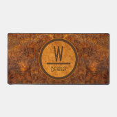 Burl Wood Monogram Ontwerp Bureaumat (Voorkant)