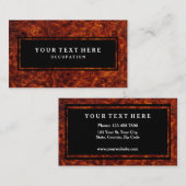 Burl Wood Pattern en Jouw tekst Visitekaartje (Voorkant / Achterkant)