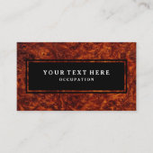 Burl Wood Pattern en Jouw tekst Visitekaartje (Voorkant)