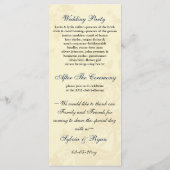 Burla, marineblauw roos Mason Jar huwelijksprogram Programmakaart (Achterkant)