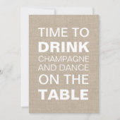 Burlap 21e uitnodiging (Voorkant)