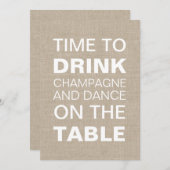 Burlap 21e uitnodiging (Voorkant / Achterkant)