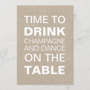 Burlap 21e uitnodiging