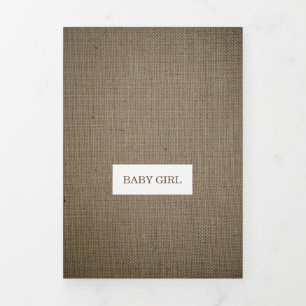 Burlap, 4 Foto Collage Baby Birth Drieluik Aankondiging