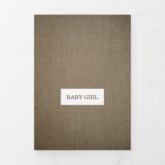  Burlap, 4 Fotocollage Baby Geboorte Drieluik Aankondiging (Cover)